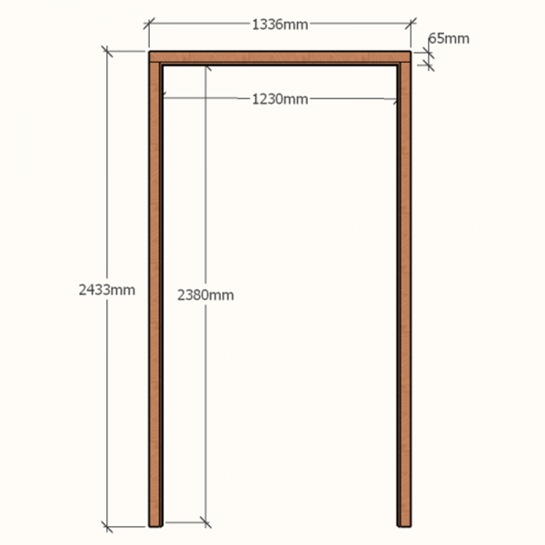 Hardwood Double Door Frame 1230x2032 65x90 Doors Online