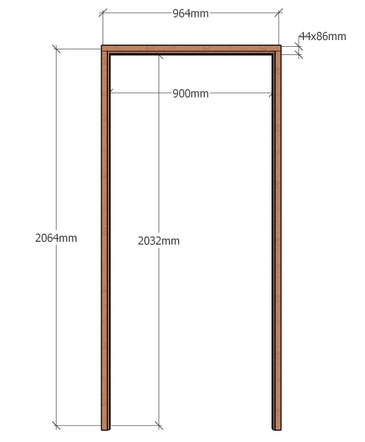 Wider Single Door Frame Wheel chair Friendly 900mm x 2032mm